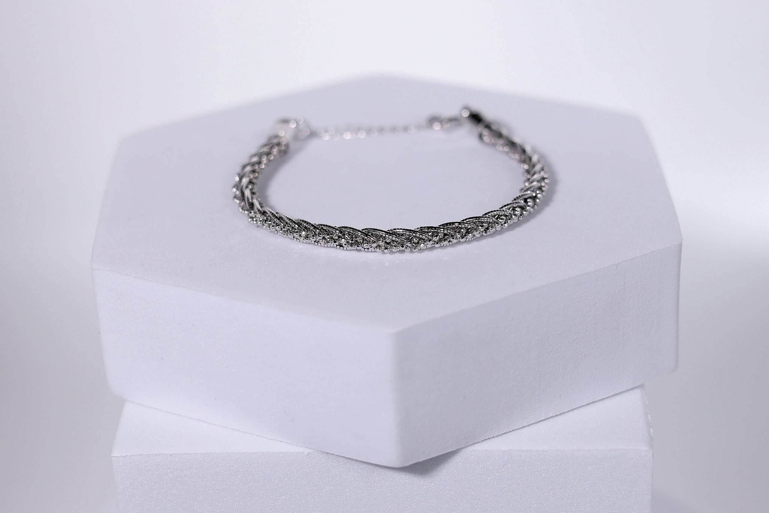 Stellar Braid Bracelet for Women – Pure 925 Silver