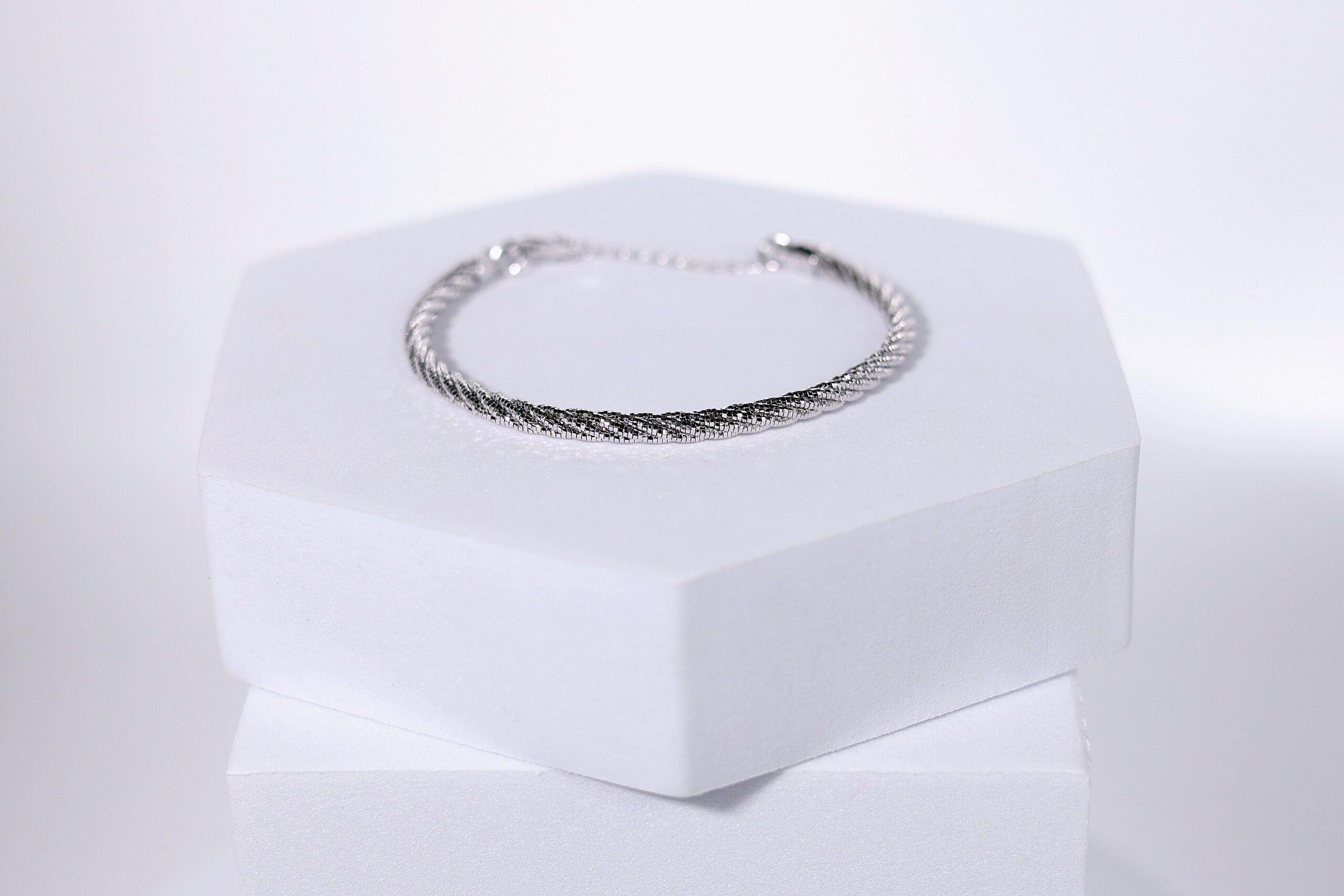Éthera Moonlace Spiral Bracelet for Women – Pure 925 Silver
