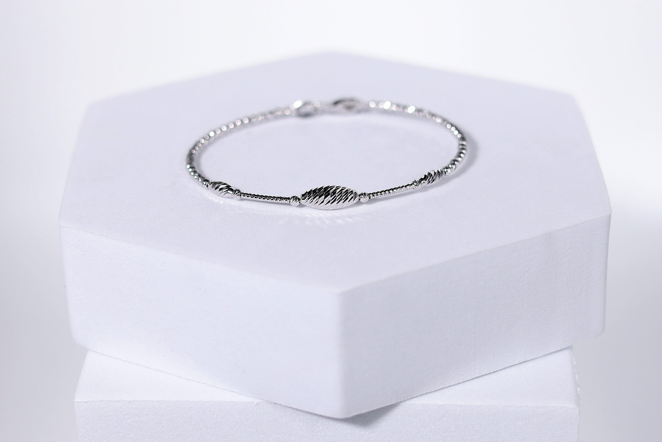 Luxora Twistline Orb Bracelet for Women – Pure 925 Silver