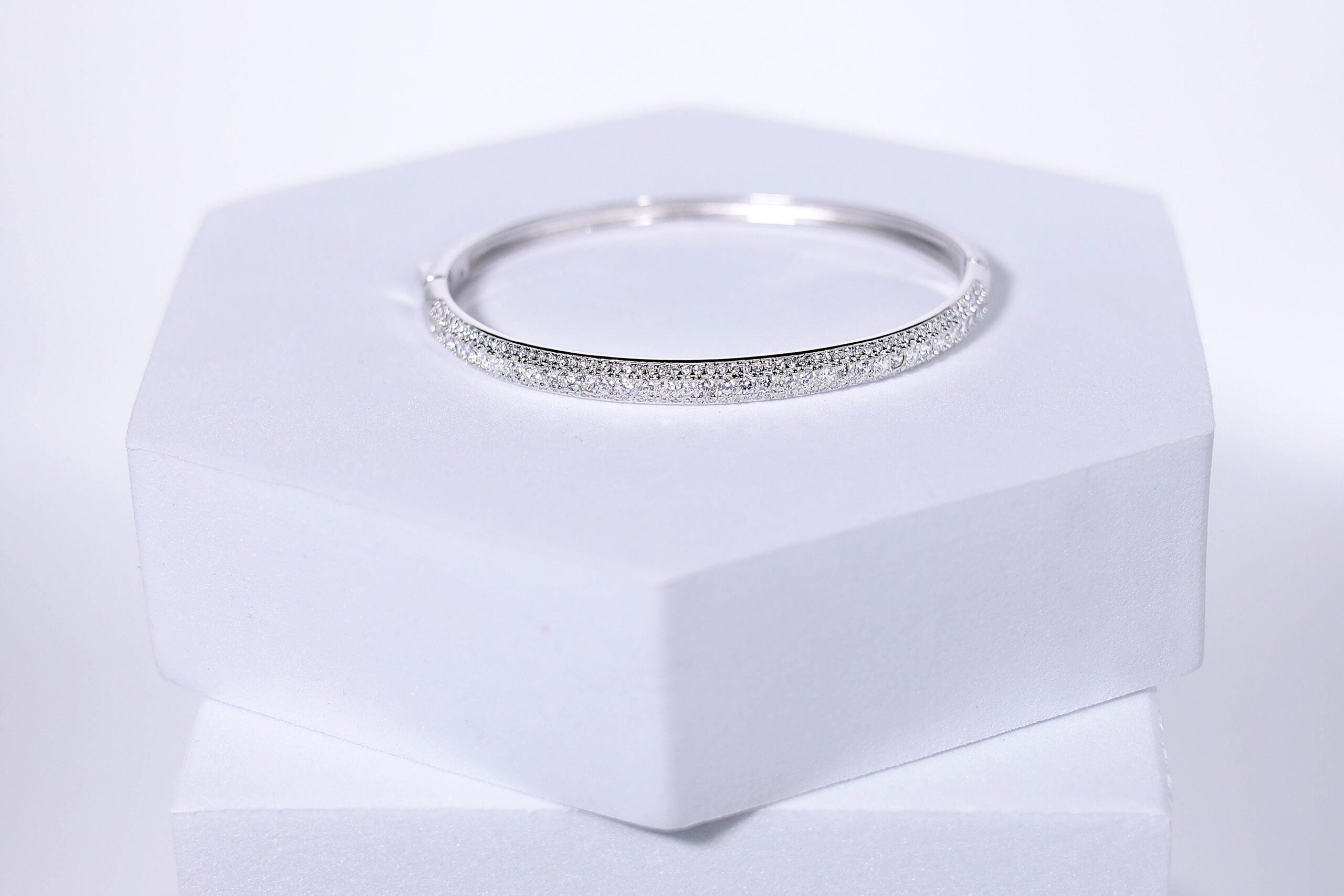 Lumié Glacielle Arc Silver & Stone Bracelet for womens – Pure 925 Silver