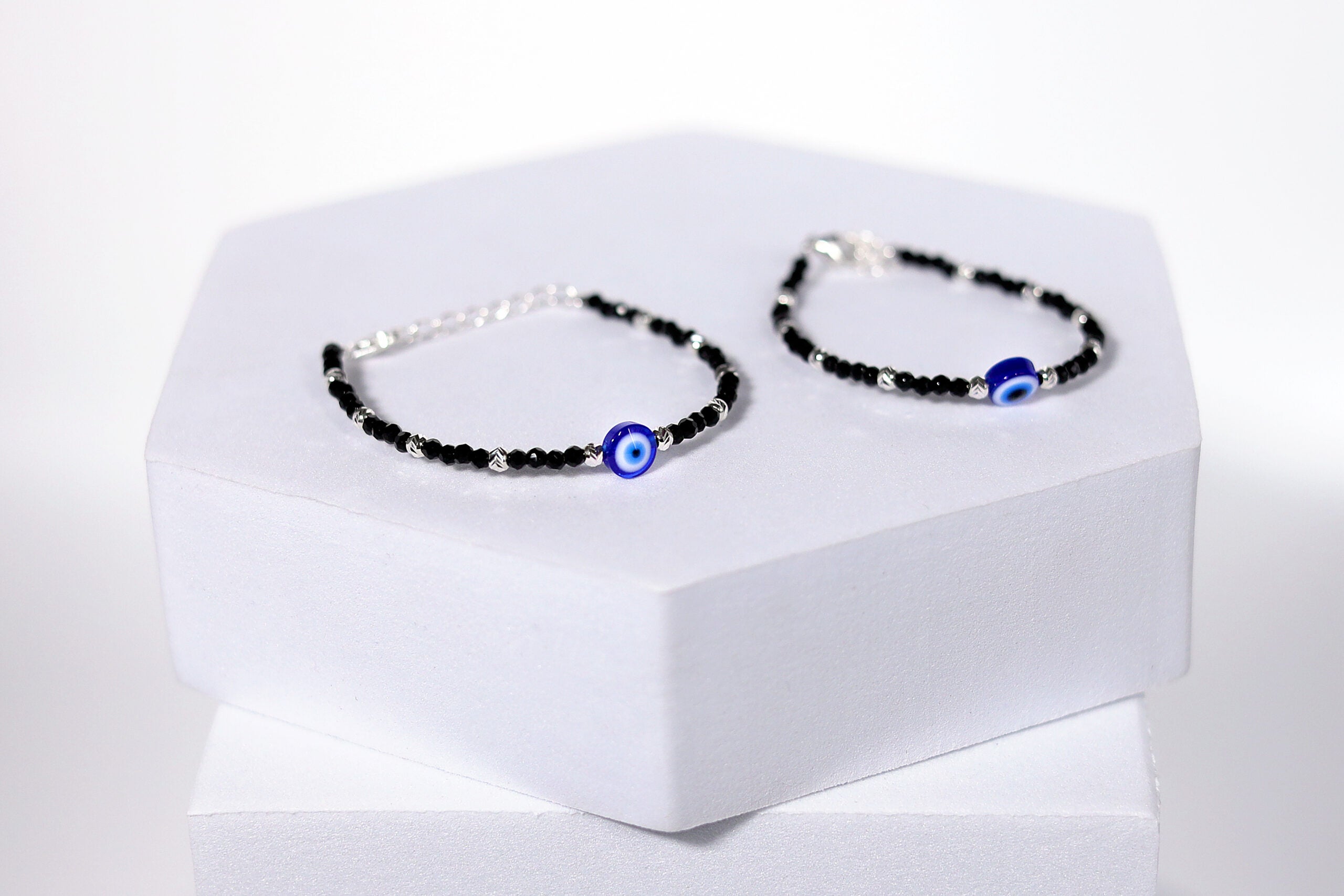 Evil Eye Cutiez Bracelet "Nazariya" for Kids (Pair-Set of Two) – Pure 925 Silver