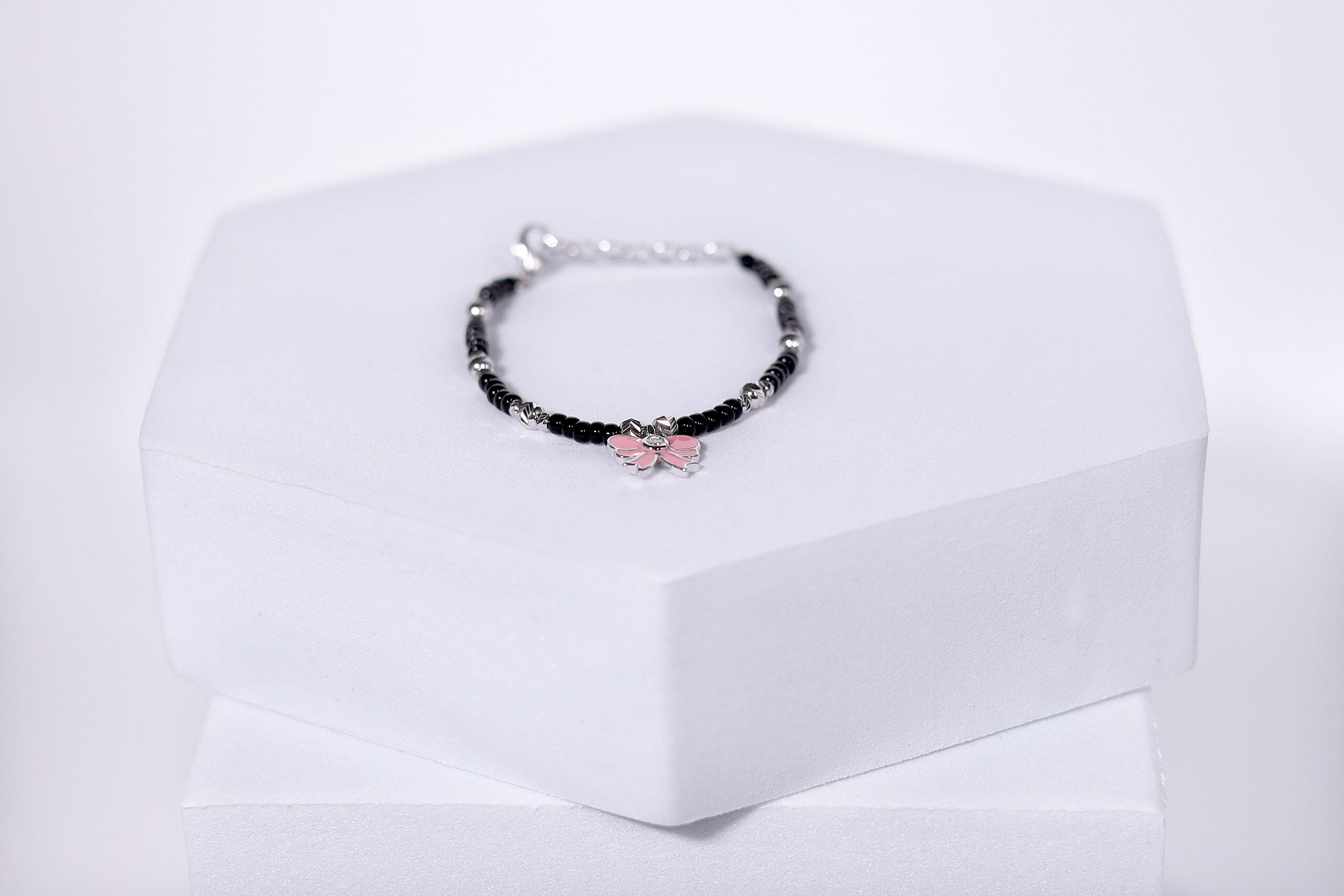 Pinkie Bella Bow Bracelet for Kids (Pair-Set of Two) – Pure 925 Silver