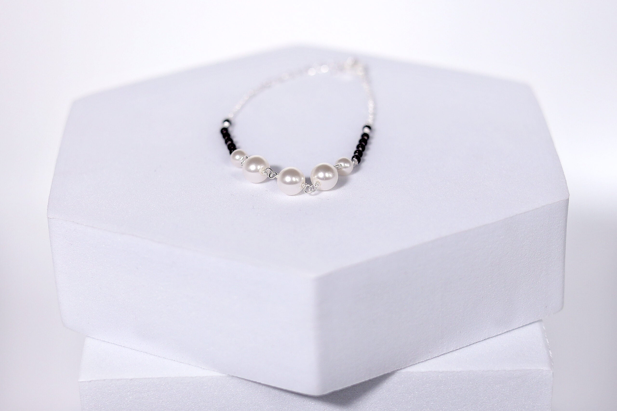 Pearl Moon Charm (Nazariya) Bracelet for Womens – Pure 925 Silver