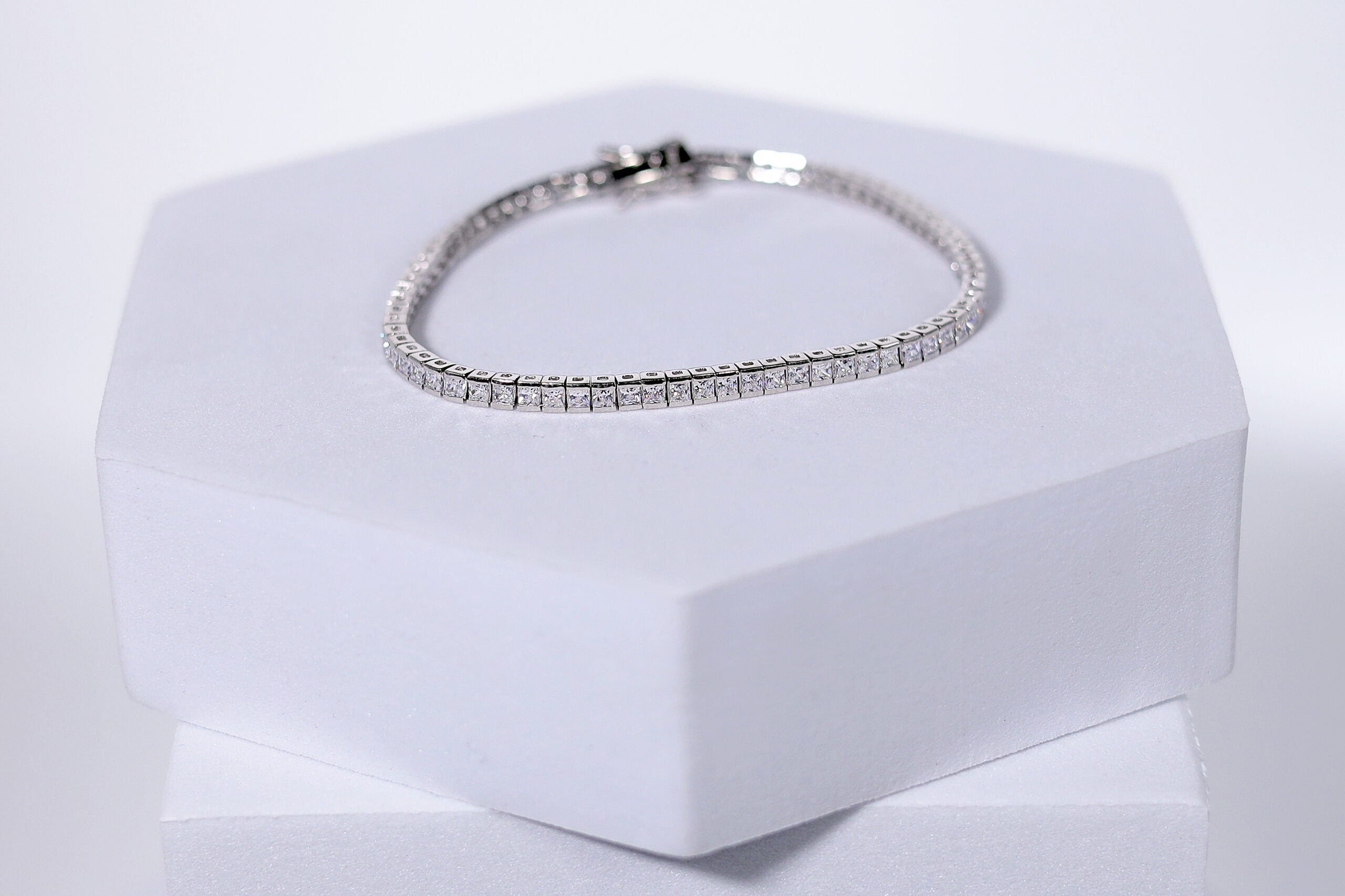 Crystelva Frost Strand Bracelet for womens – Pure 925 Silver