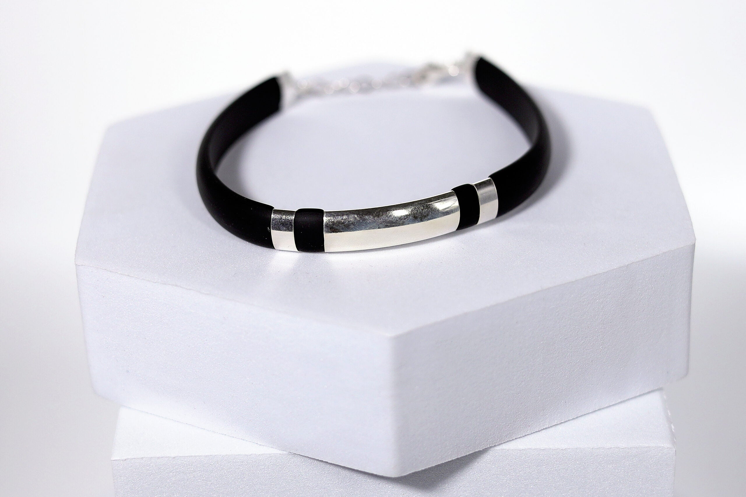 Solid Gravix Bracelet for Men – Pure 925 Silver