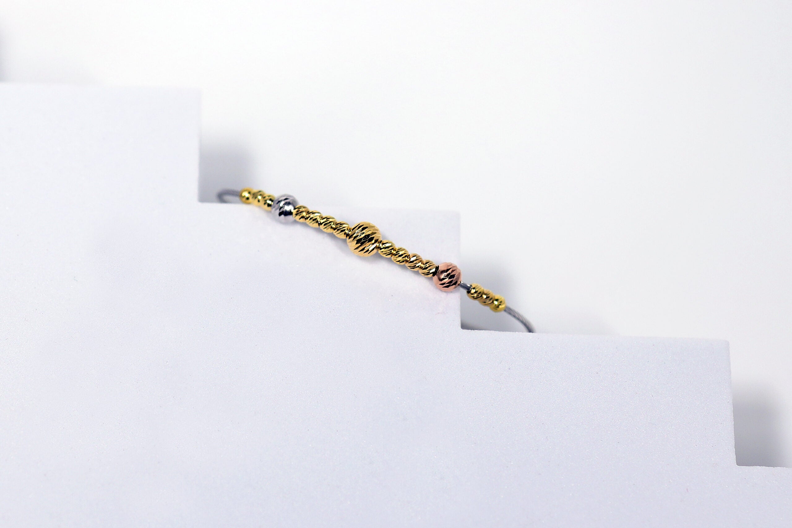 Tri-Tone Elegance Bracelet for Women – Pure 925 Silver