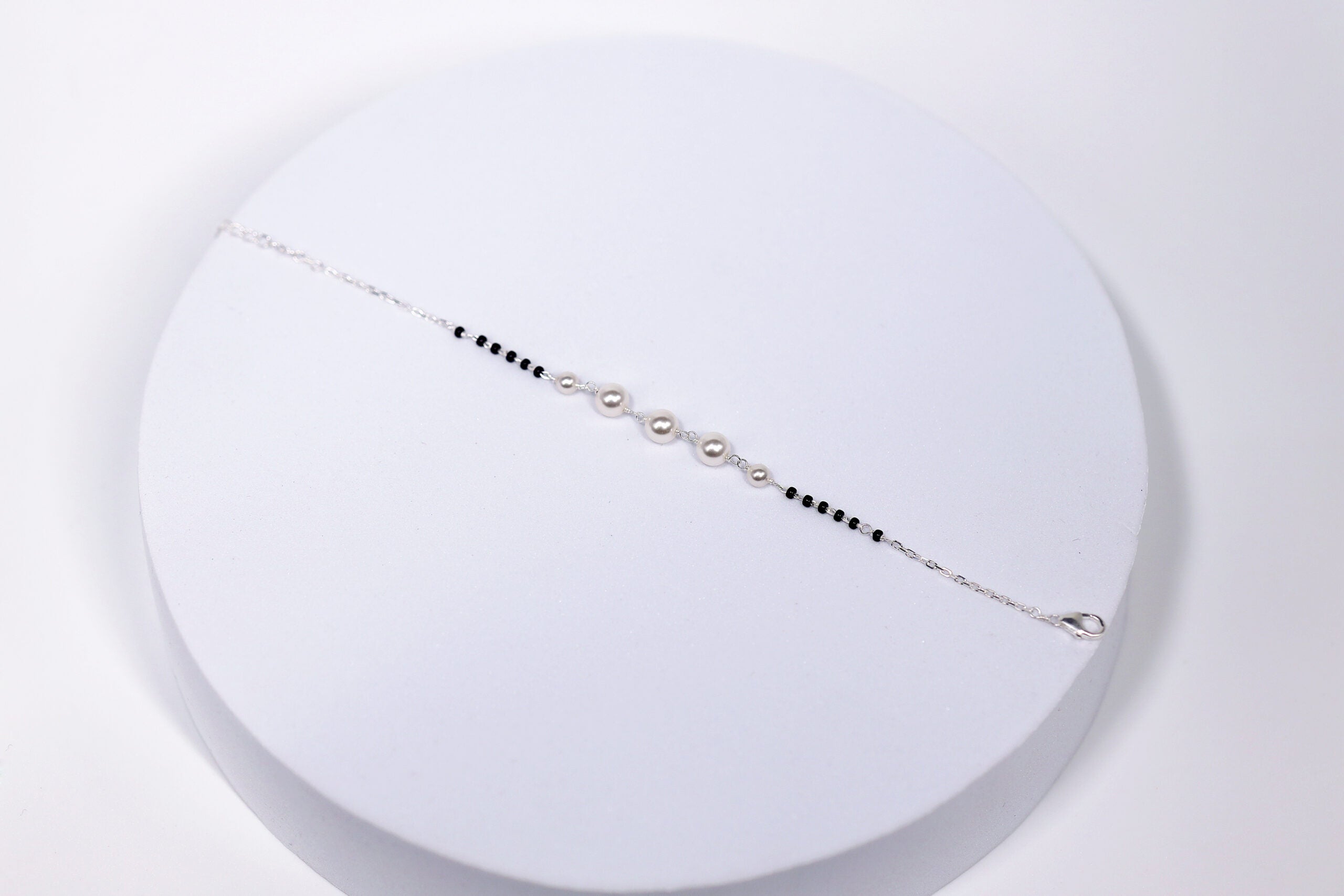 Pearl Moon Charm (Nazariya) Bracelet for Womens – Pure 925 Silver