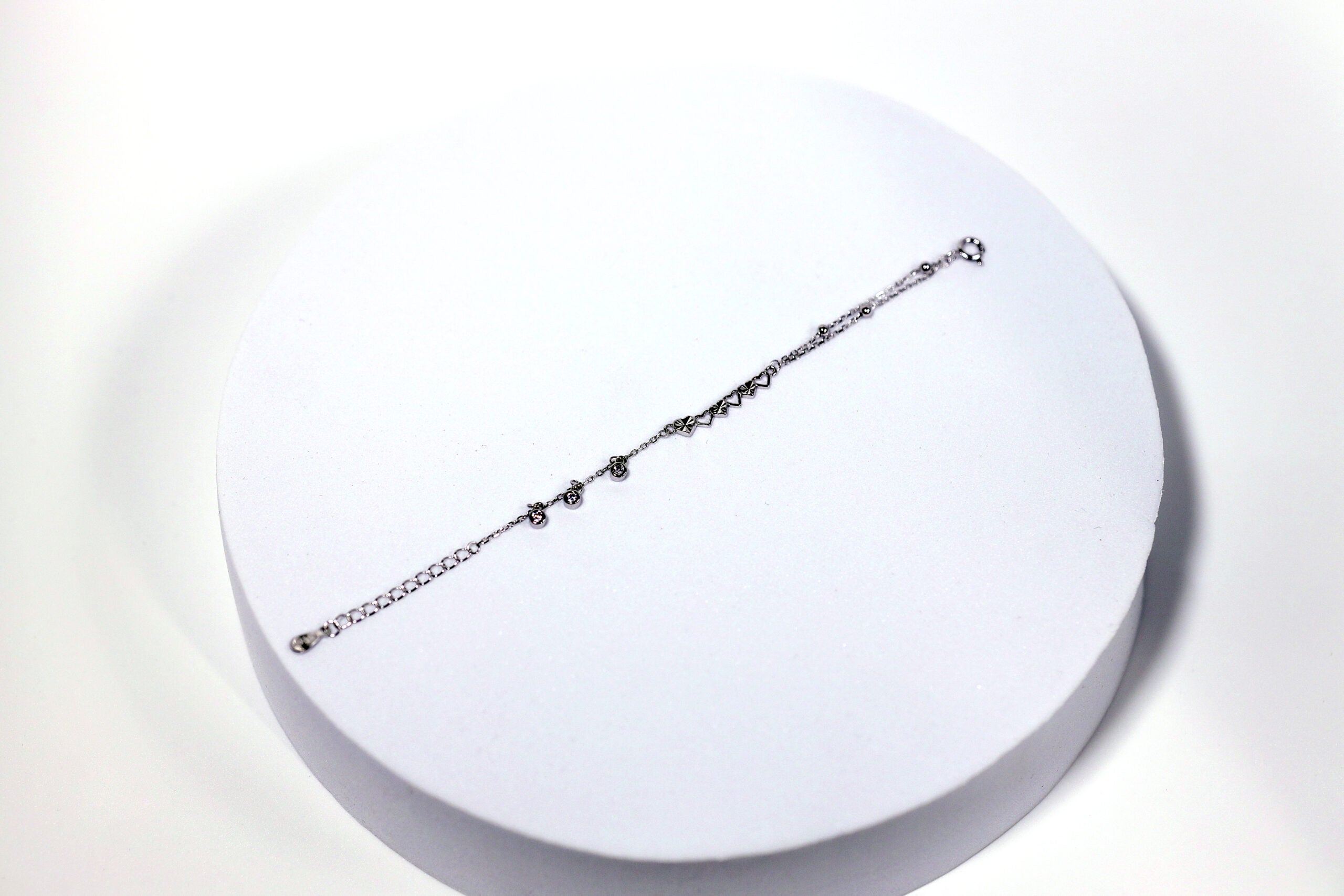 Cardioid Charmé Silver & Stone Bracelet for womens – Pure 925 Silver