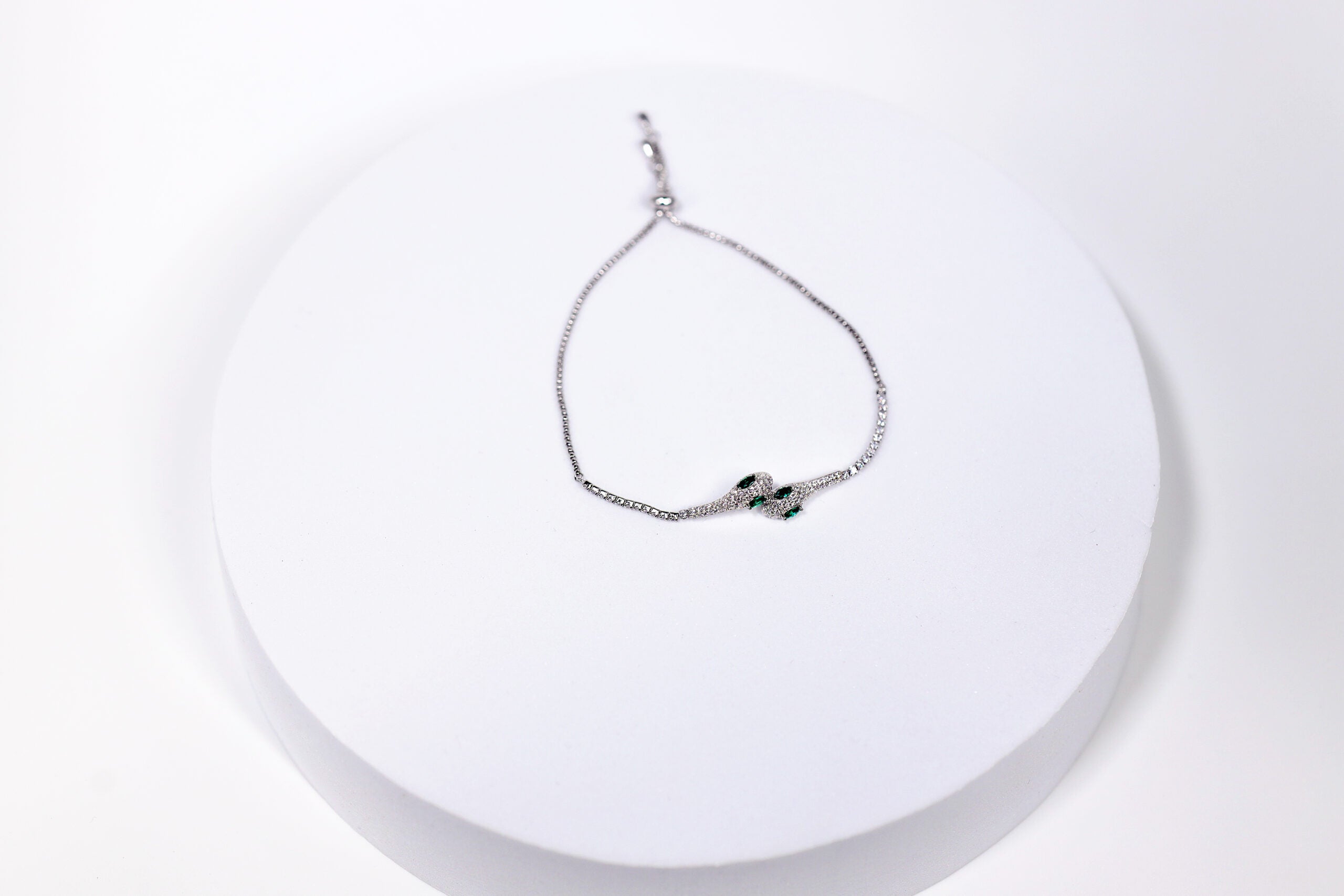 The Imperial Duo Serpents Silver & Stone Bracelet for womens – Pure 925 Silver