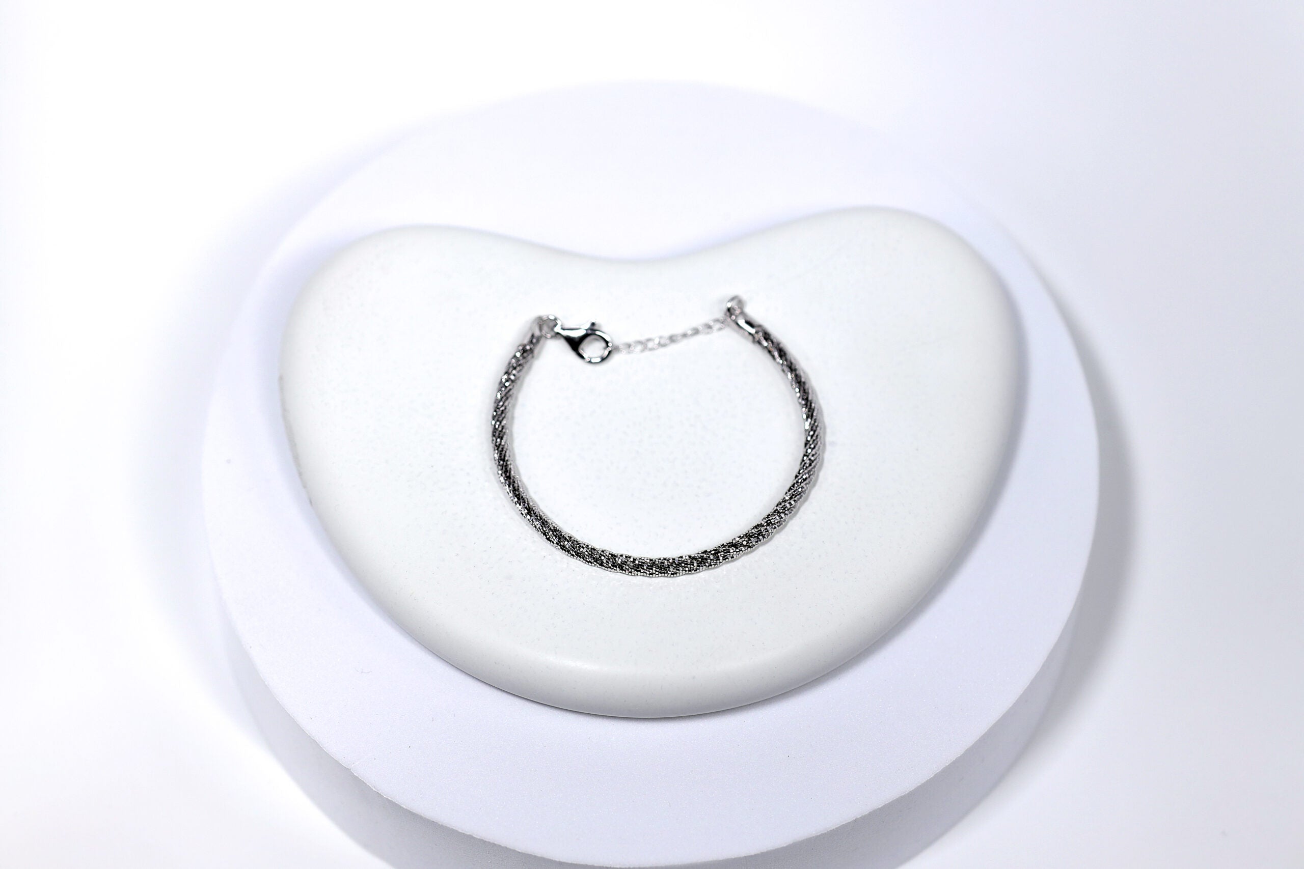 Éthera Moonlace Spiral Bracelet for Women – Pure 925 Silver