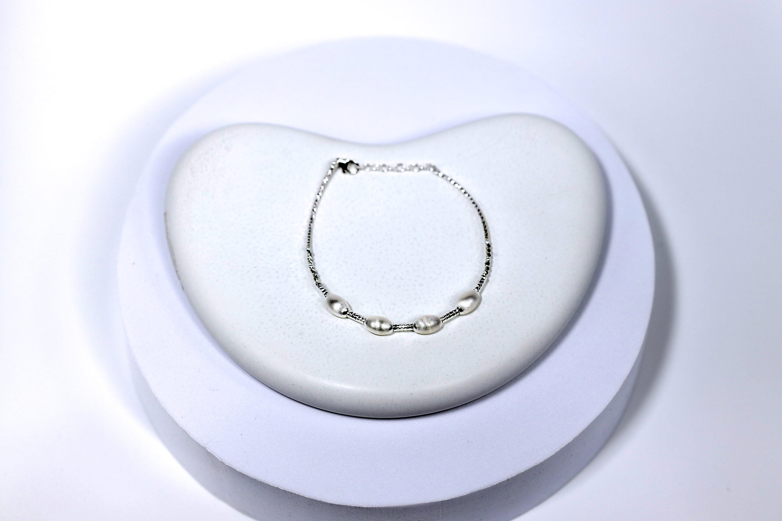 Satin Orbit Silver Bracelet for Women – Pure 925 Silver