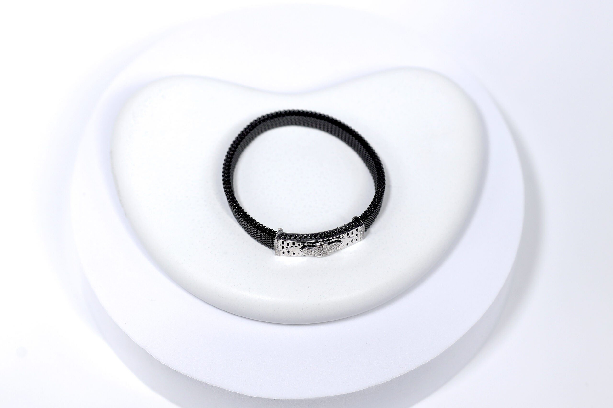 Hexron Edge Bracelet for Men – Pure 925 Silver