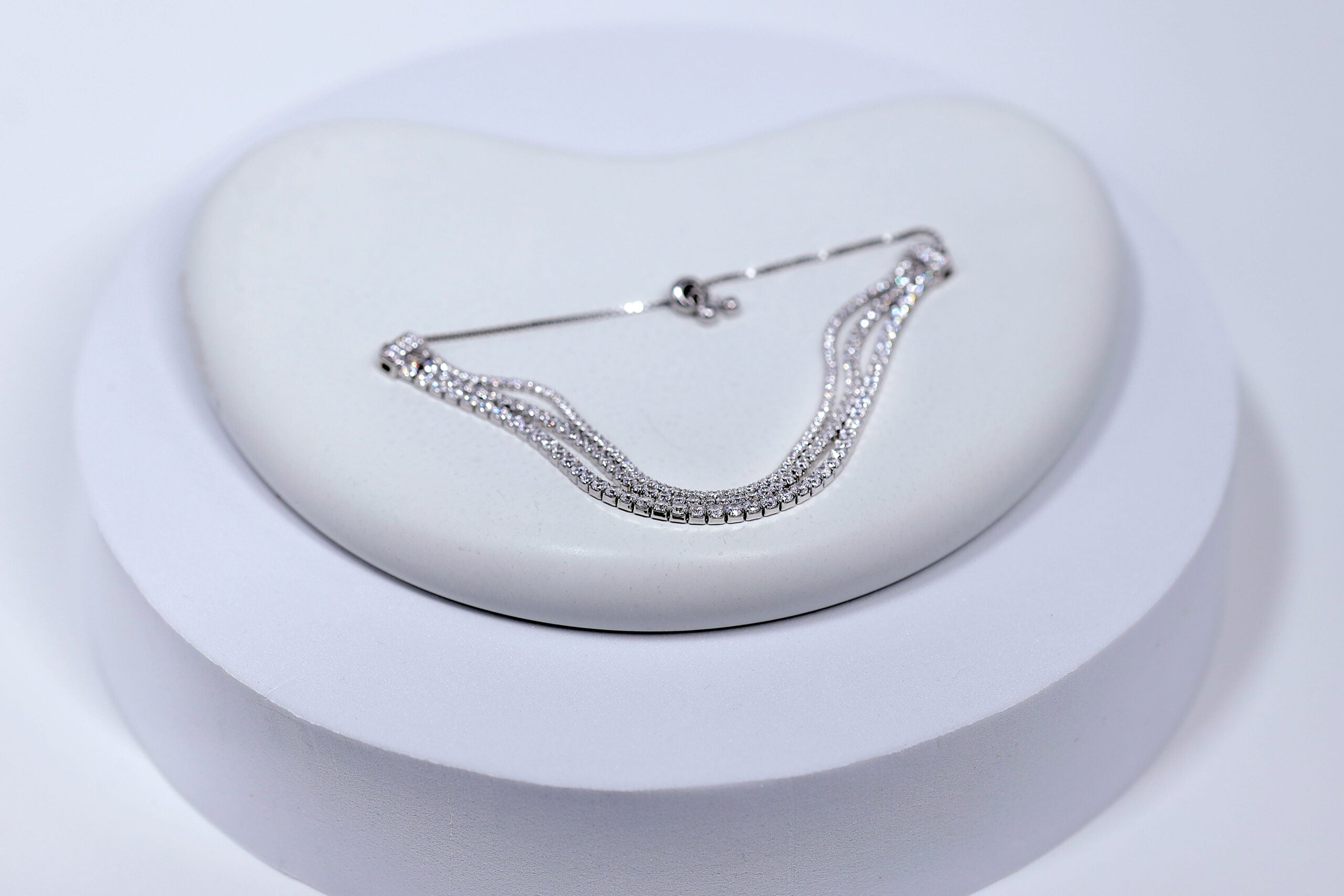 Étoile Glimmer Silver & Stone Bracelet for womens – Pure 925 Silver