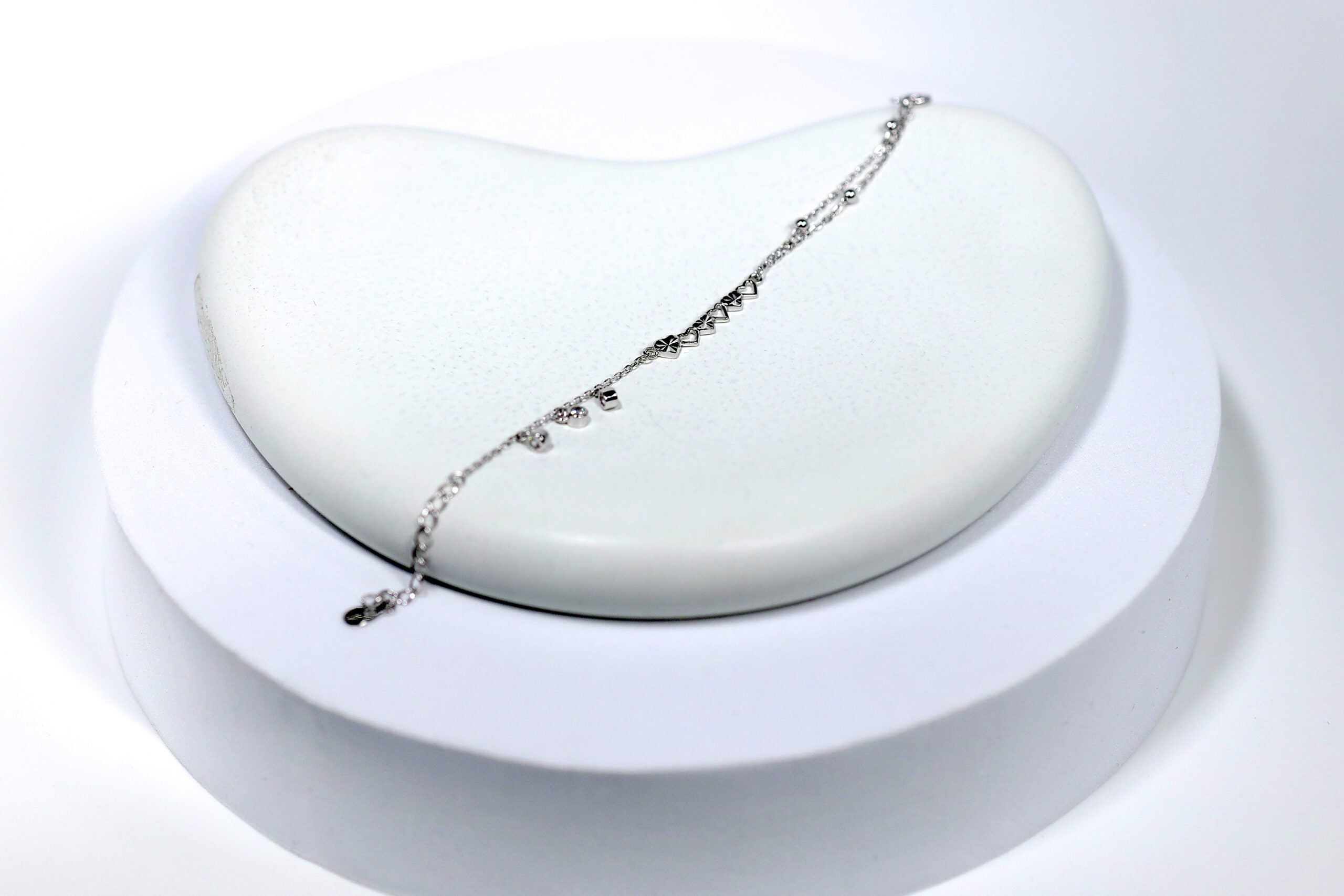 Cardioid Charmé Silver & Stone Bracelet for womens – Pure 925 Silver