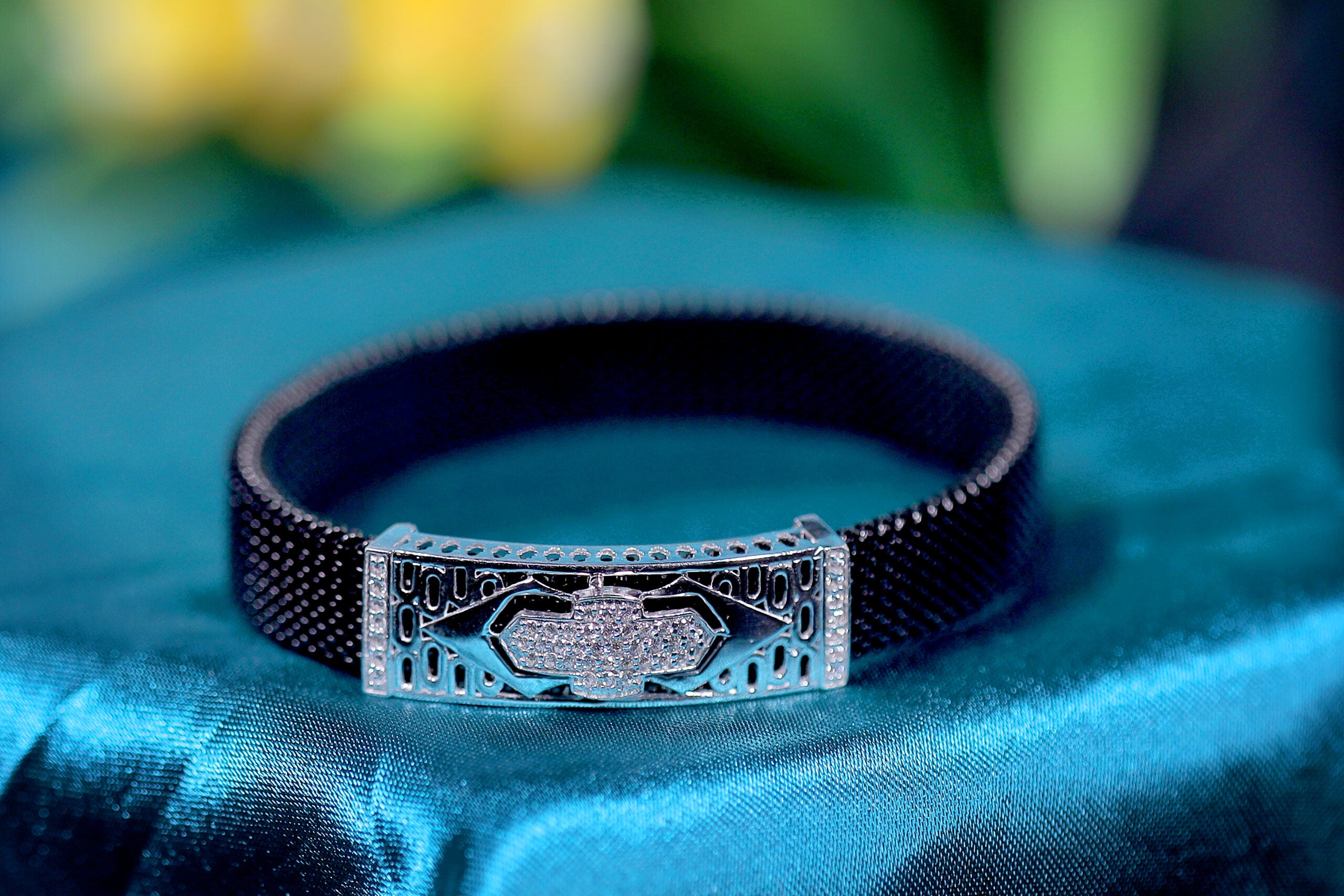 Hexron Edge Bracelet for Men – Pure 925 Silver