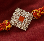 Royal Heritage Diamond Cut Rakhi – Pure 925 Sterling Silver