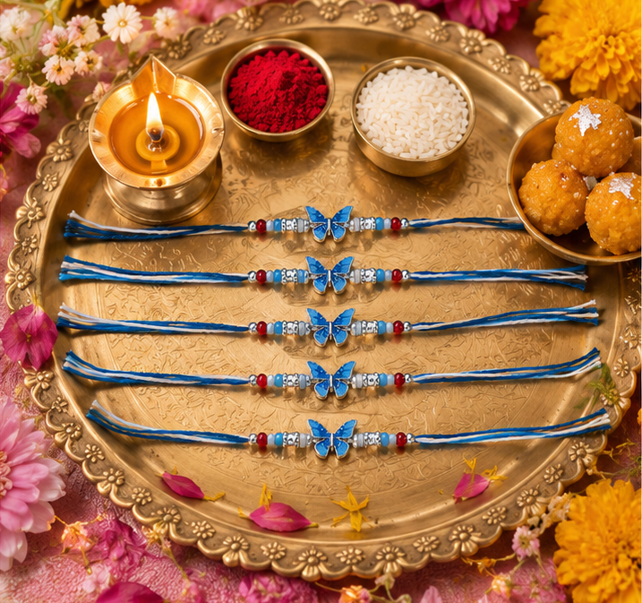 Fluttering Butterfly Rakhi for Kids – Pure 925 Sterling Silver