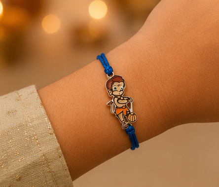 Mighty Bal Hanuman Rakhi for Kids – Pure 925 Sterling Silver