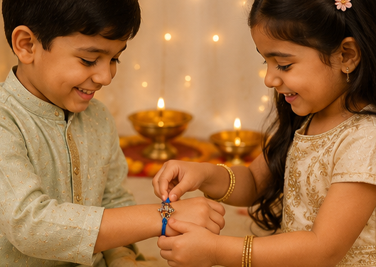 Mighty Bal Hanuman Rakhi for Kids – Pure 925 Sterling Silver