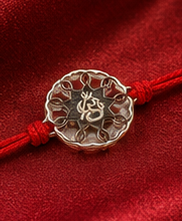 Divine ॐ (Om) Chakra Rakhi – Pure 925 Sterling Silver