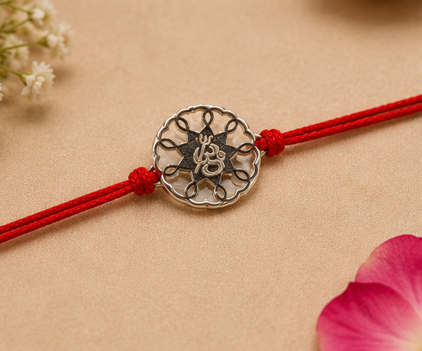Divine ॐ (Om) Chakra Rakhi – Pure 925 Sterling Silver