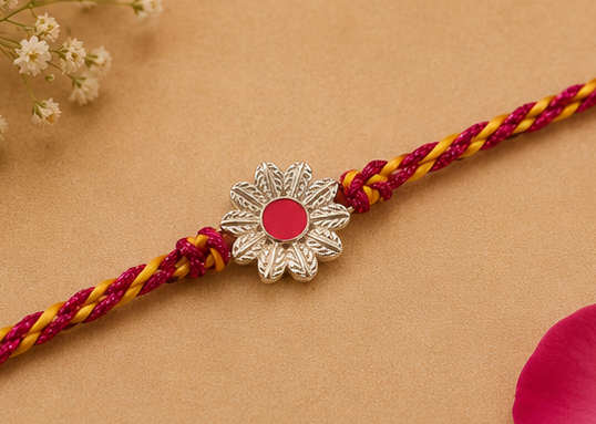 Blossom Charm Rakhi – Pure 925 Sterling Silver