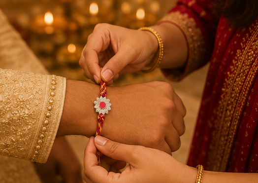Blossom Charm Rakhi – Pure 925 Sterling Silver