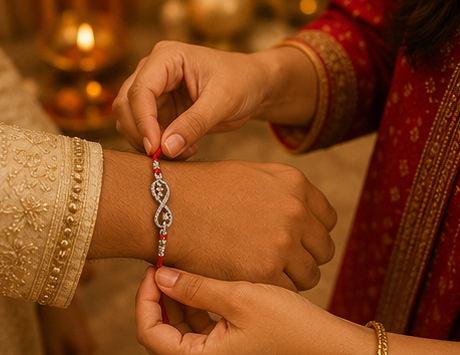 Infinite Bond Rakhi – Pure 925 Sterling Silver