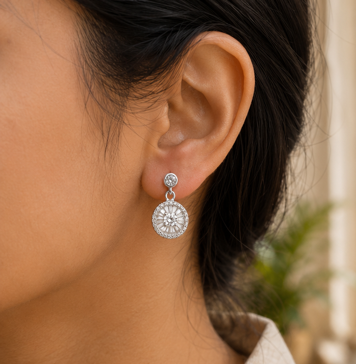 Crown of Light Earrings for womens – Pure 925 Silver