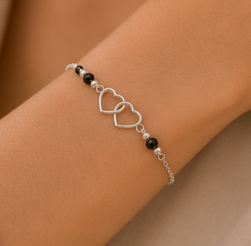 Infinity Heart Silver Bracelet for womens – Pure 925 Silver