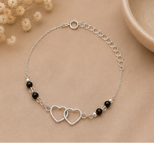 Infinity Heart Silver Bracelet for womens – Pure 925 Silver