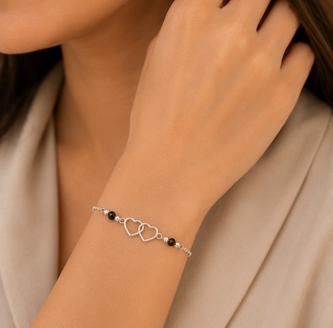 Infinity Heart Silver Bracelet for womens – Pure 925 Silver