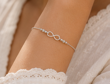Infinity Charm Bracelet for womens – Pure 925 Silver