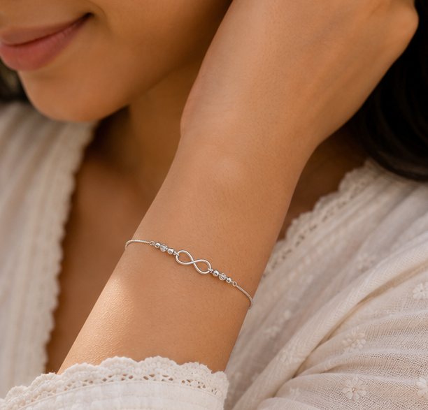 Infinity Charm Bracelet for womens – Pure 925 Silver