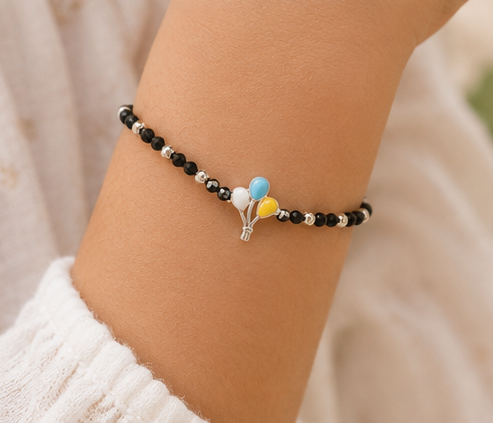 Little Sky Balloons Nazariya Bracelet for Kids Pair (Set of Two) – Pure 925 Silver