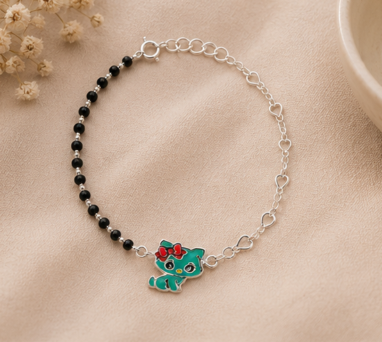 Kitty Sparkle Nazariya Bracelet for Kids Pair (Set of Two) – Pure 925 Silver