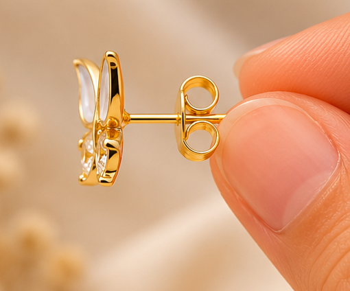 Moonlight Flutter Butterfly Earrings for Womens and Kids – Pure 925 Silver
