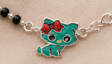 Kitty Sparkle Nazariya Bracelet for Kids Pair (Set of Two) – Pure 925 Silver