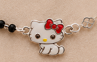 Kitty Sparkle Nazariya Bracelet for Kids Pair (Set of Two) – Pure 925 Silver