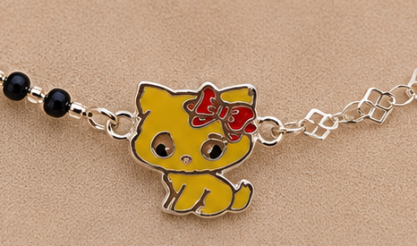 Kitty Sparkle Nazariya Bracelet for Kids Pair (Set of Two) – Pure 925 Silver