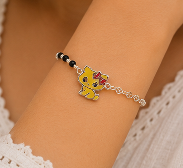 Kitty Sparkle Nazariya Bracelet for Kids Pair (Set of Two) – Pure 925 Silver