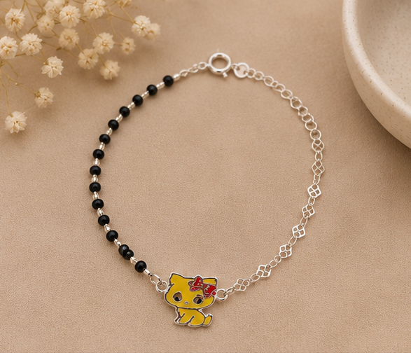 Kitty Sparkle Nazariya Bracelet for Kids Pair (Set of Two) – Pure 925 Silver