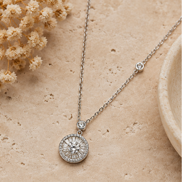 Crown of Light Pendant for womens – Pure 925 Silver
