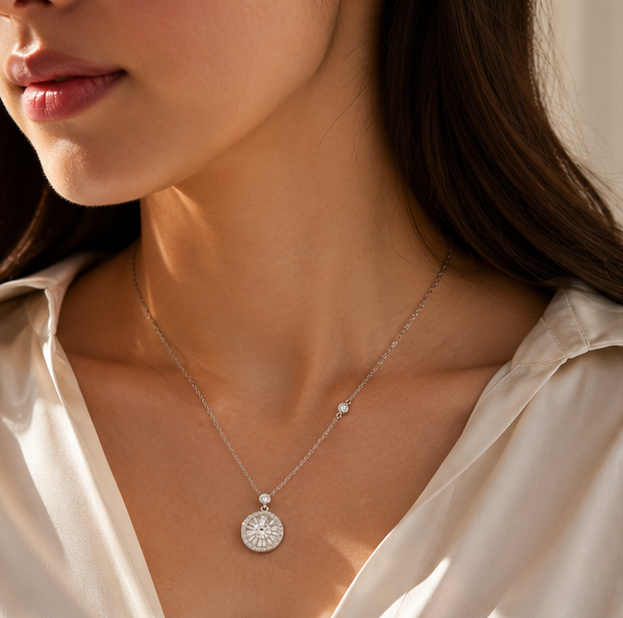 Crown of Light Pendant for womens – Pure 925 Silver
