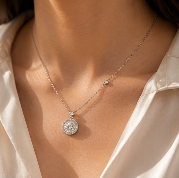 Crown of Light Pendant for womens – Pure 925 Silver