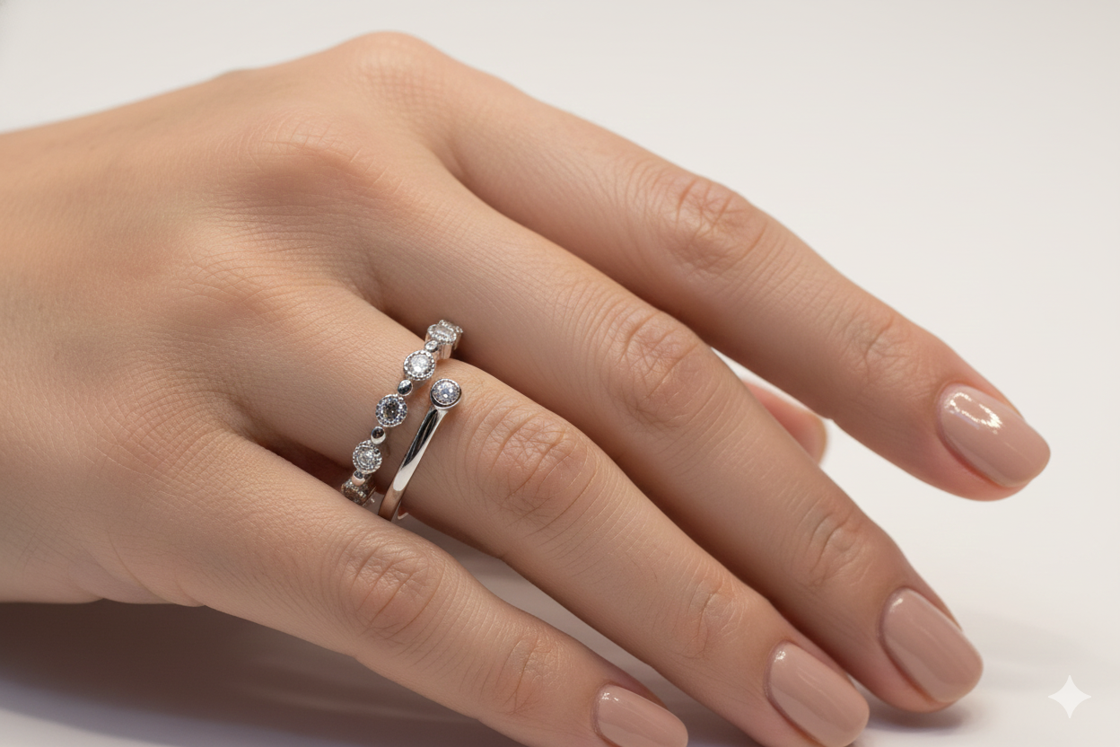 Classic Solitaire Ring for womens – Pure 925 Silver