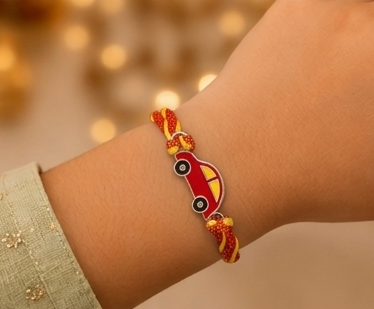 Little Racer Rakhi for Kids – Pure 925 Sterling Silver