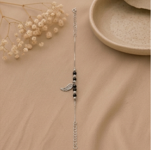 Guardian Wing Silver Bracelet for womens – Pure 925 Silver