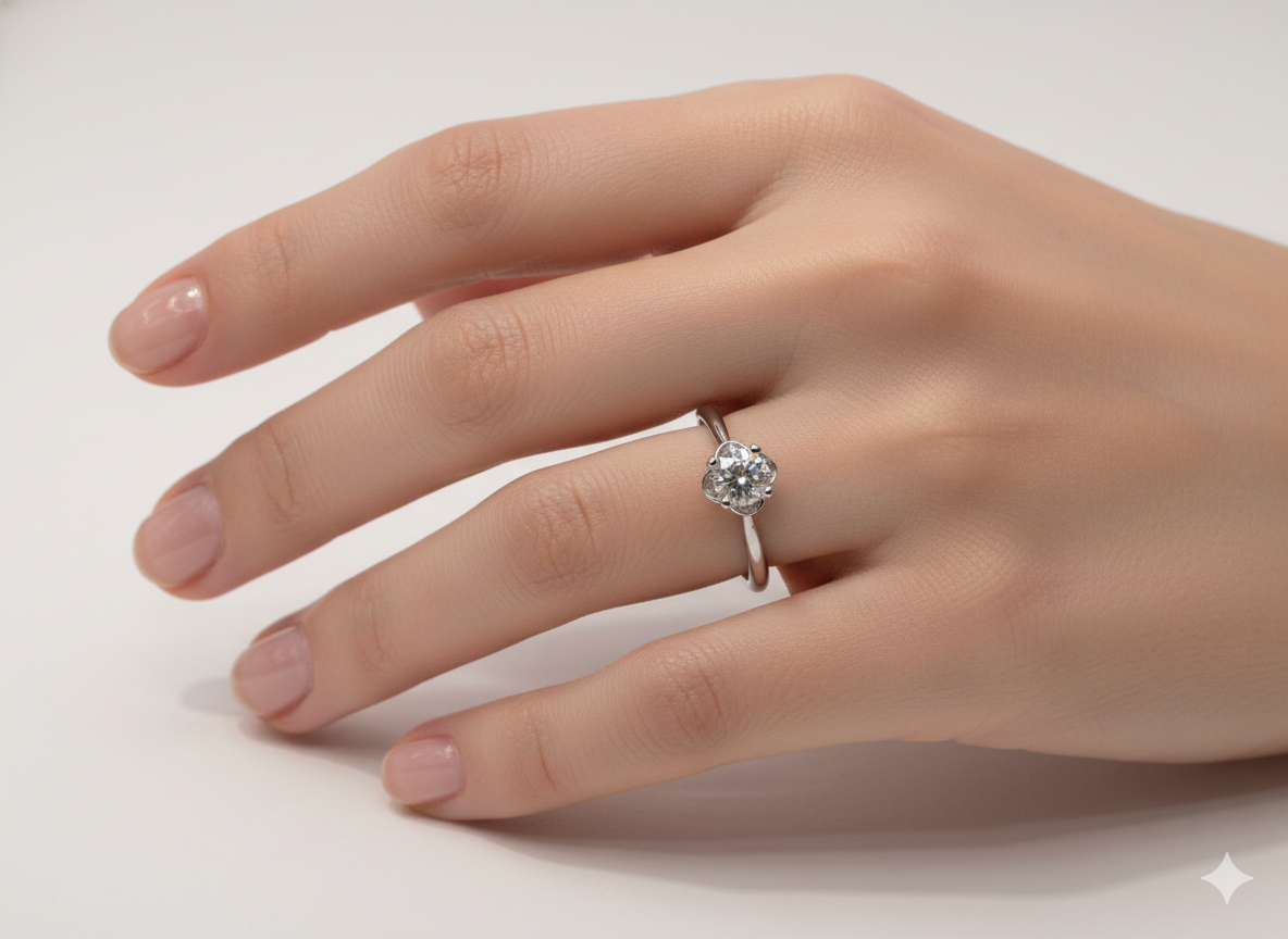 The Ethereal Clover Ring for Women – Pure 925 Silver