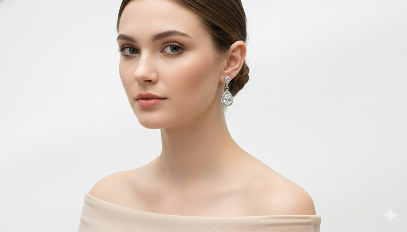 Lumière Pendulum Drops Earrings for womens – Pure 925 Silver